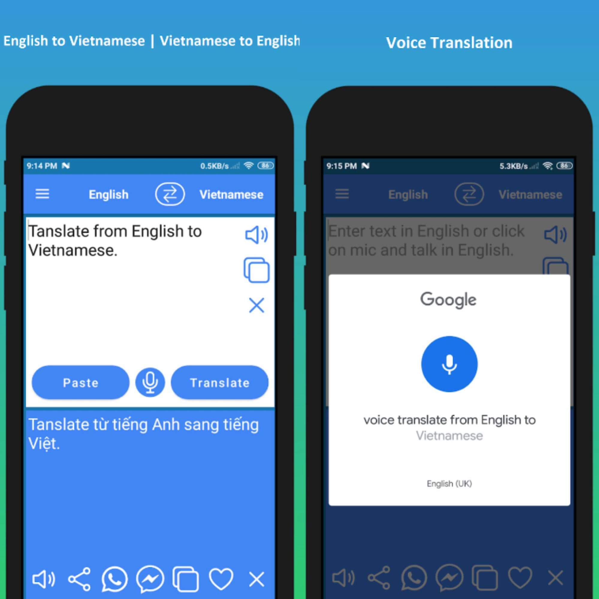 Top 10 ứng dụng dịch tiếng Anh sang tiếng Việt - English to Vietnamese Translation